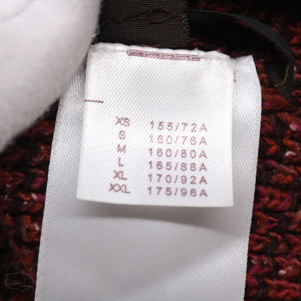 FENDI Beanie Watch Cap knitted Wool Brown Red ar6833