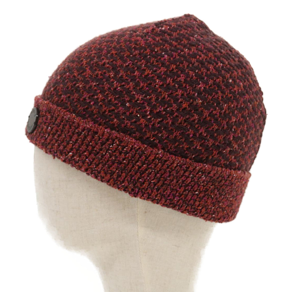 FENDI Beanie Watch Cap knitted Wool Brown Red ar6833