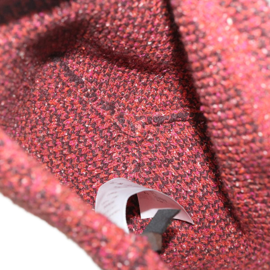 FENDI Beanie Watch Cap knitted Wool Brown Red ar6833