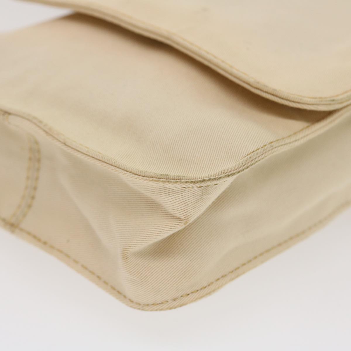 FENDI Shoulder Bag Pouch Canvas Beige ar6924