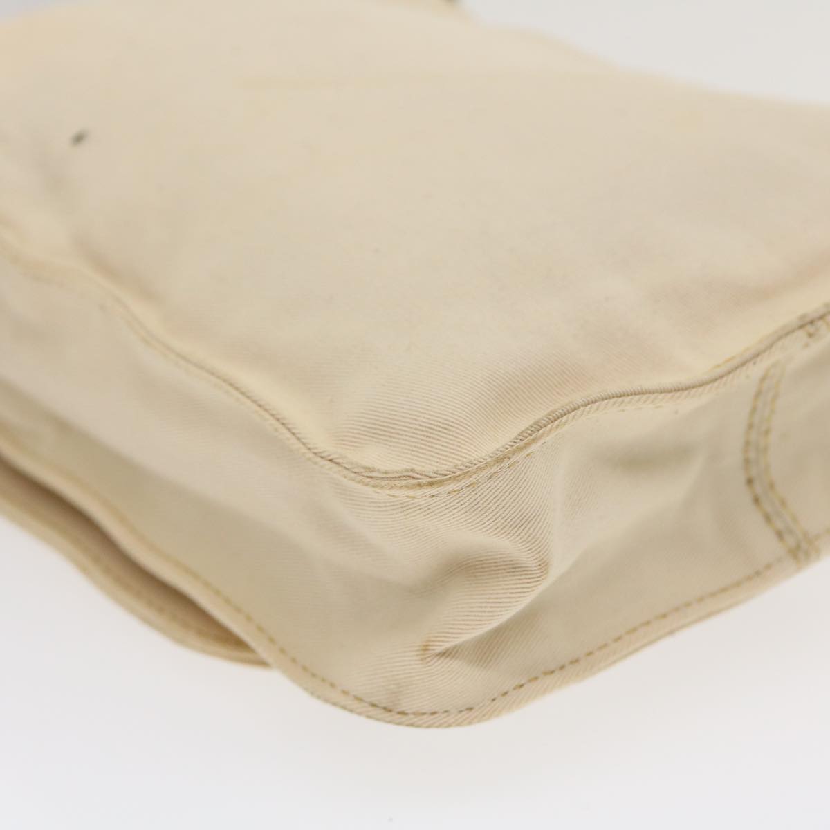 FENDI Shoulder Bag Pouch Canvas Beige ar6924