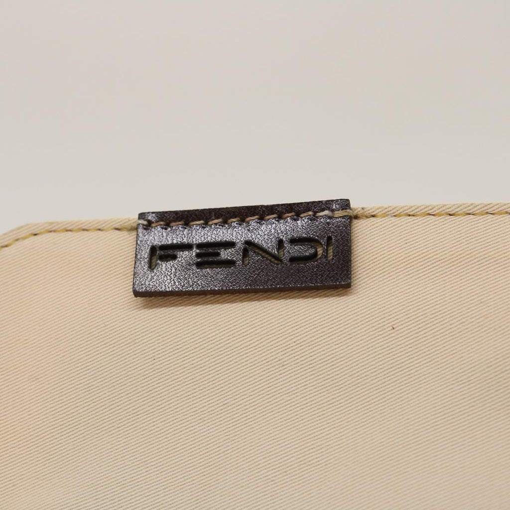 FENDI Shoulder Bag Pouch Canvas Beige ar6924