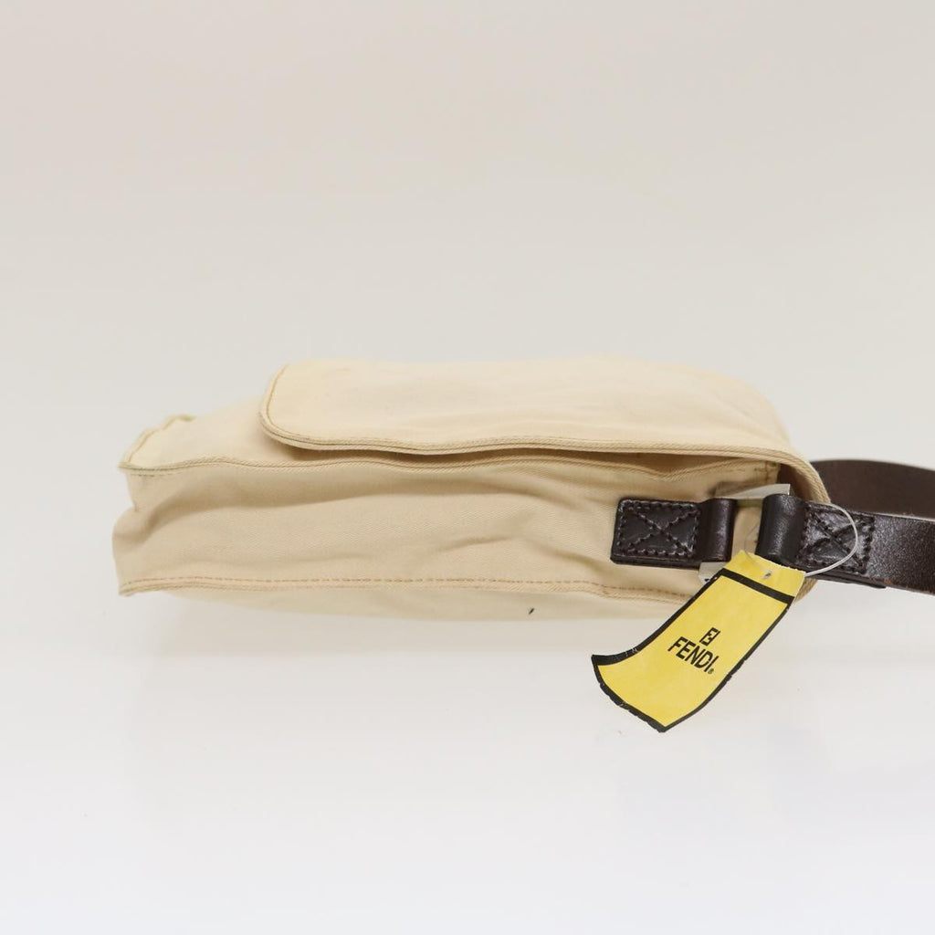 FENDI Shoulder Bag Pouch Canvas Beige ar6924