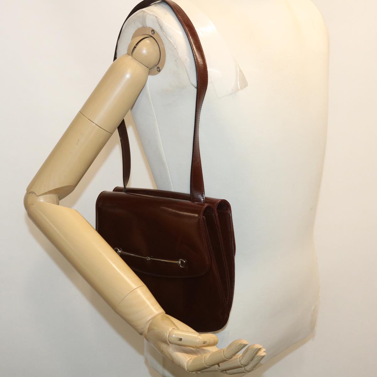GUCCI Horse Bit GG Canvas Backpack Tote Bag 5Set Brown Black ar7028