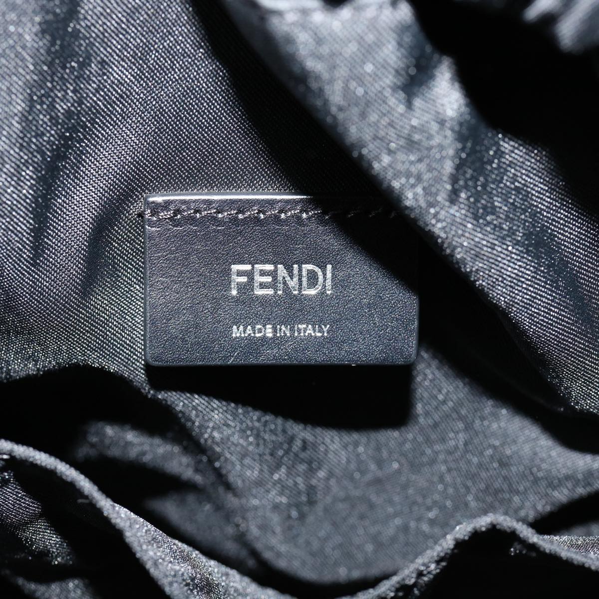 FENDI Backpack Nylon Leather Black Multicolor ar7157A
