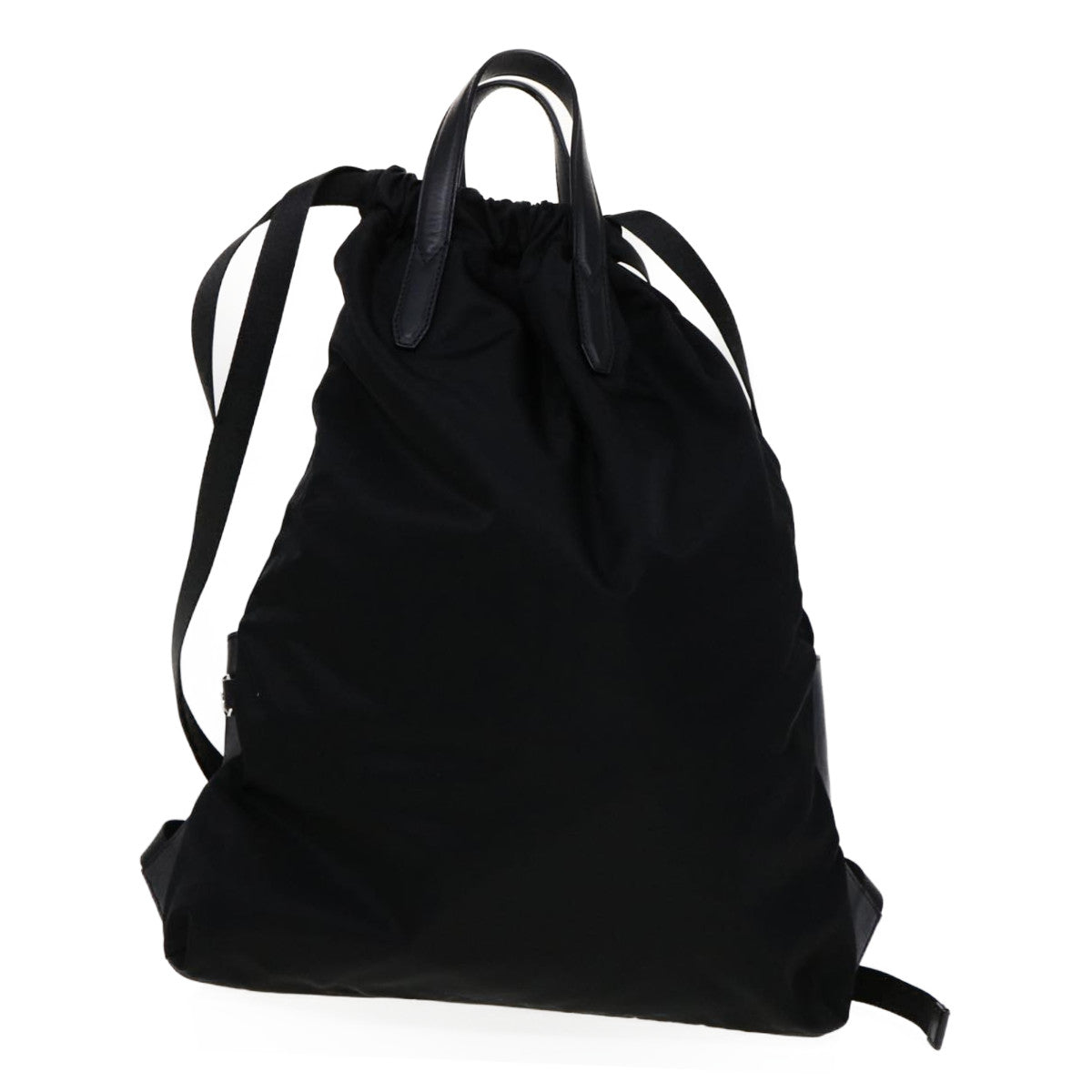 FENDI Backpack Nylon Leather Black Multicolor ar7157A