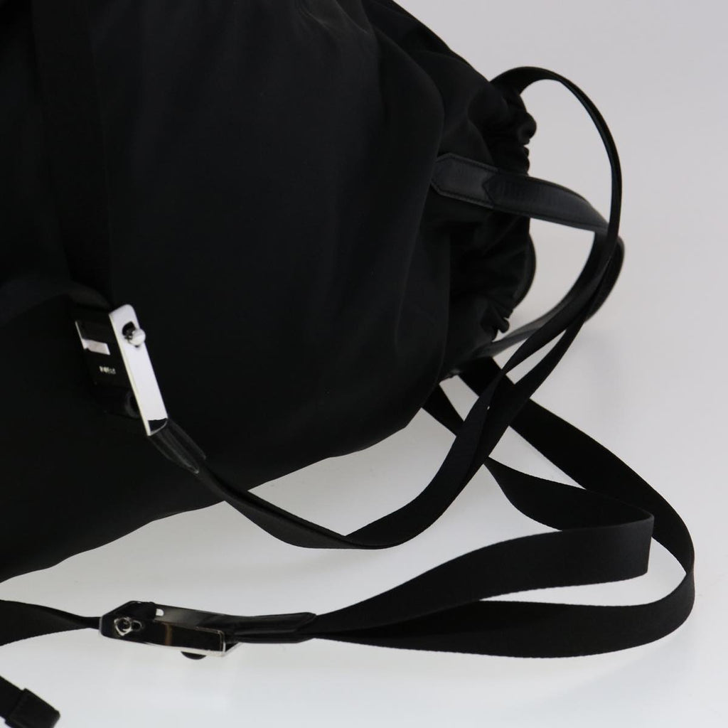 FENDI Backpack Nylon Leather Black Multicolor ar7157A