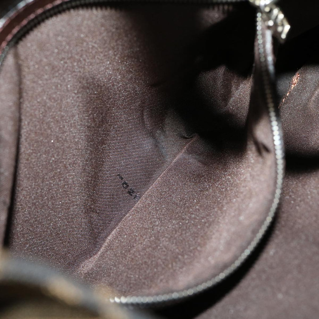 FENDI Zucca Canvas Mamma Baguette Shoulder Bag Brown Black ar7182A