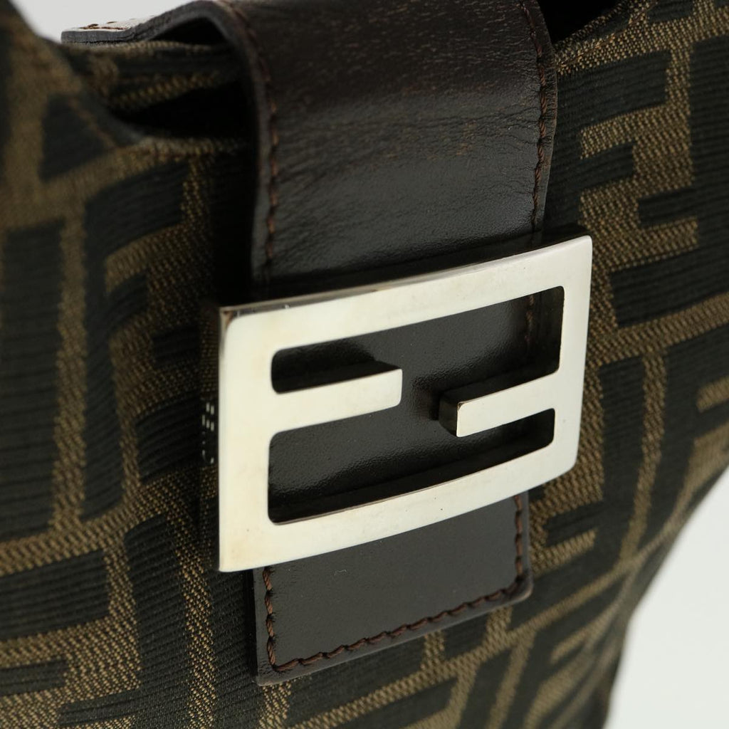 FENDI ZuccaCanvas Mamma Baguette Shoulder Bag Brown ar7283