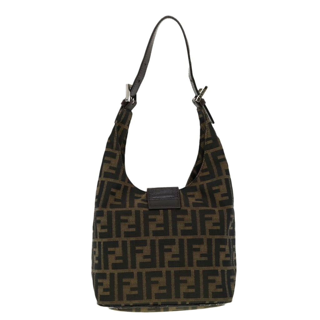 FENDI ZuccaCanvas Mamma Baguette Shoulder Bag Brown ar7283