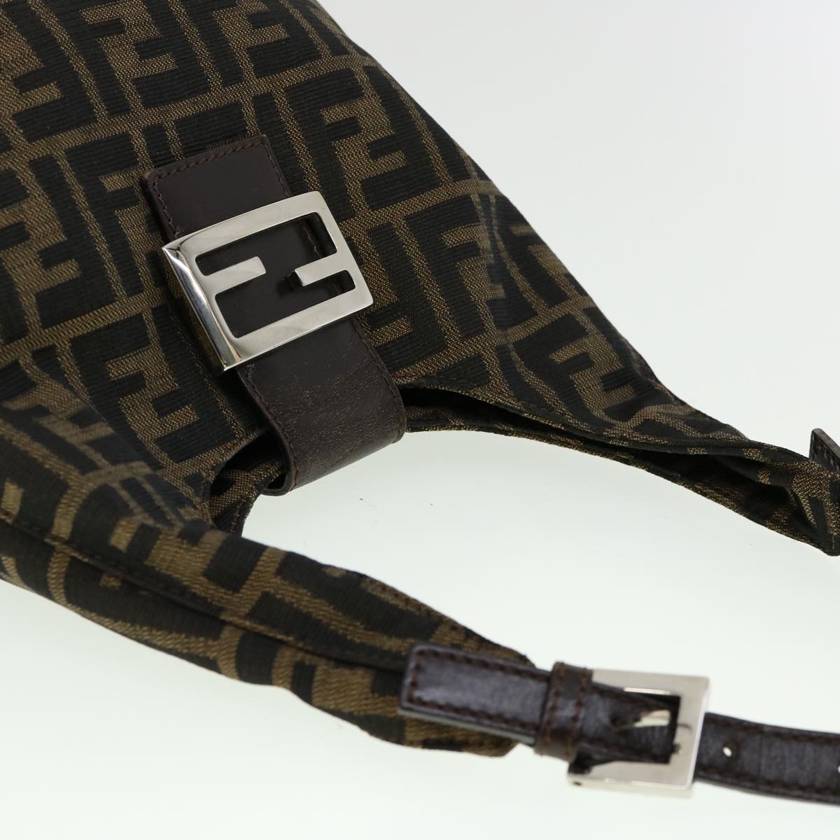 FENDI ZuccaCanvas Mamma Baguette Shoulder Bag Brown ar7283