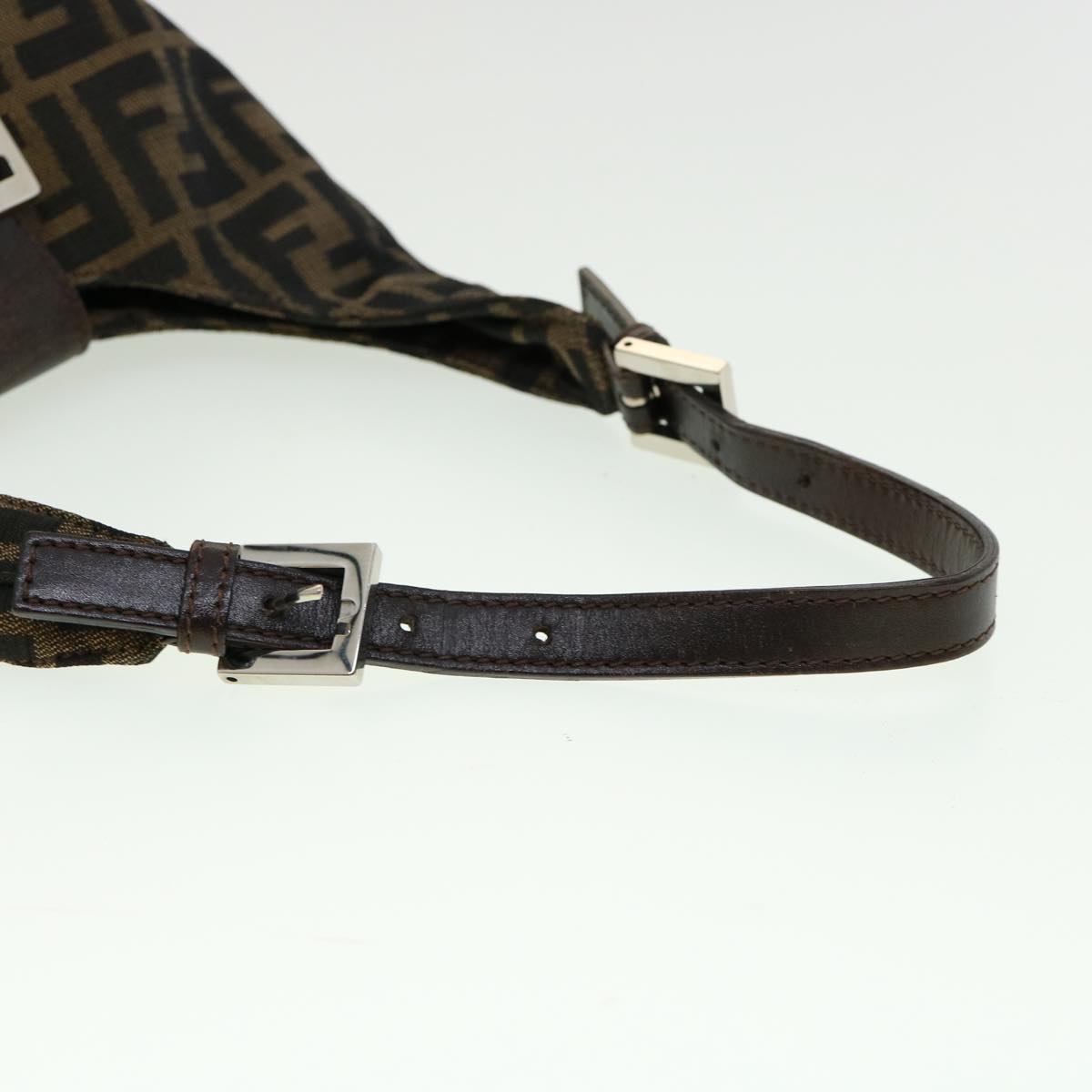 FENDI ZuccaCanvas Mamma Baguette Shoulder Bag Brown ar7283