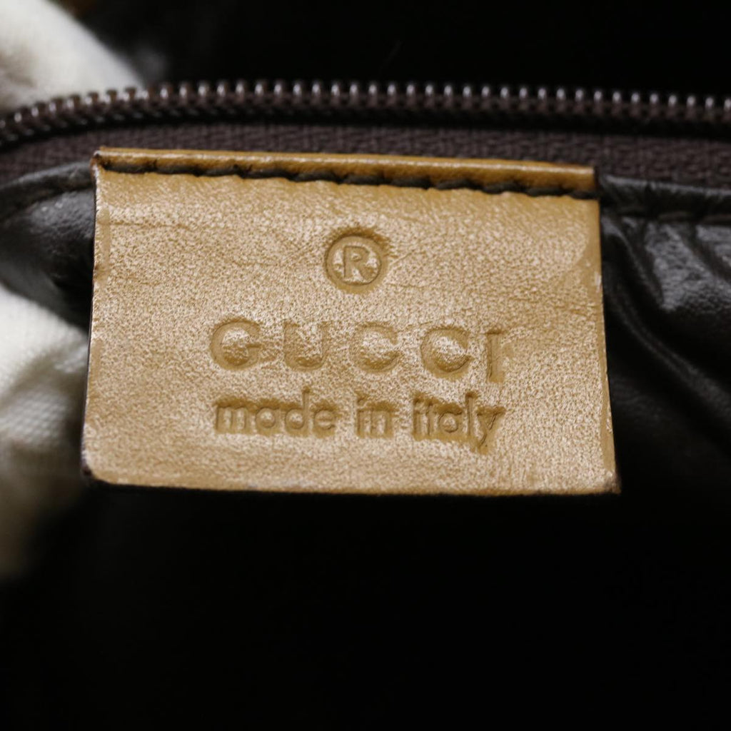 GUCCI GG Canvas Sherry Line Hand Bag Beige Brown Red 0000851001553 ar7441