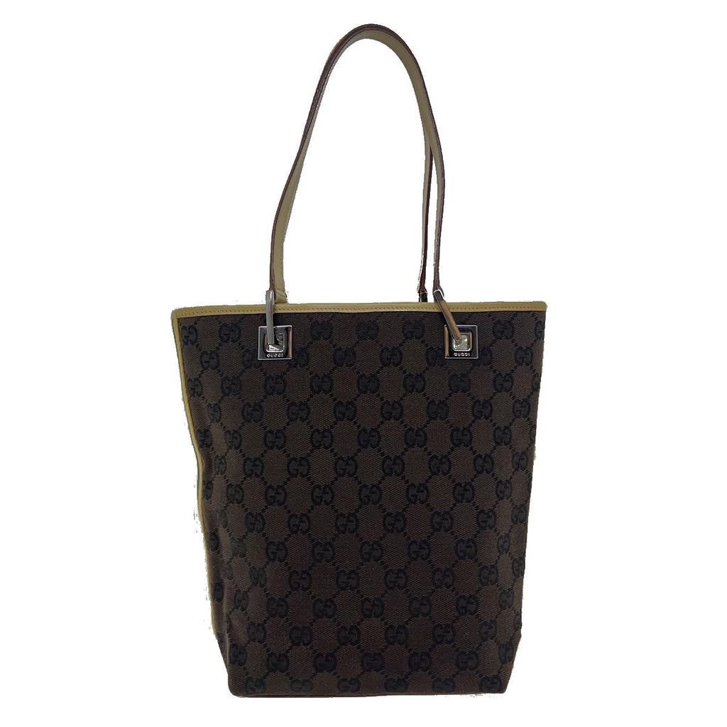 GUCCI Sherry Line GG Canvas Tote Bag Khaki Beige ar7449