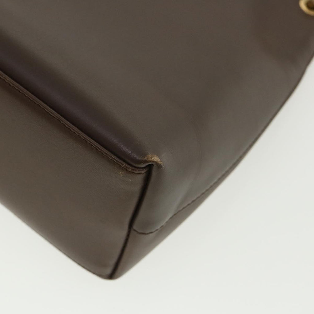 GUCCI Bamboo Hand Bag Leather Brown ar7565