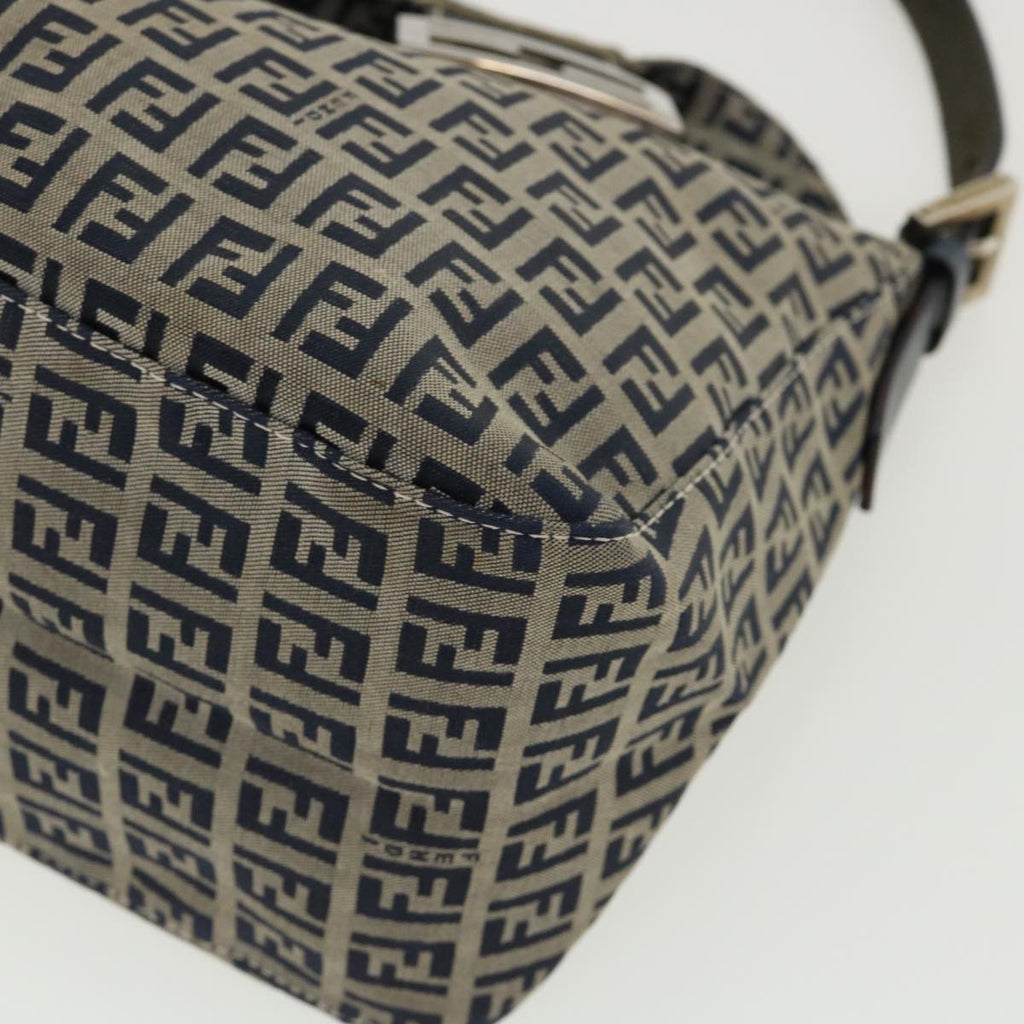 FENDI Zucca Canvas Mamma Baguette Shoulder Bag Navy ar7934