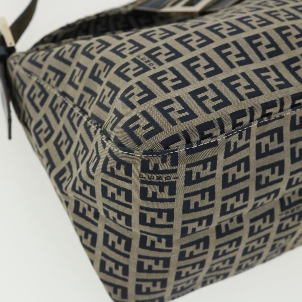 FENDI Zucca Canvas Mamma Baguette Shoulder Bag Navy ar7934