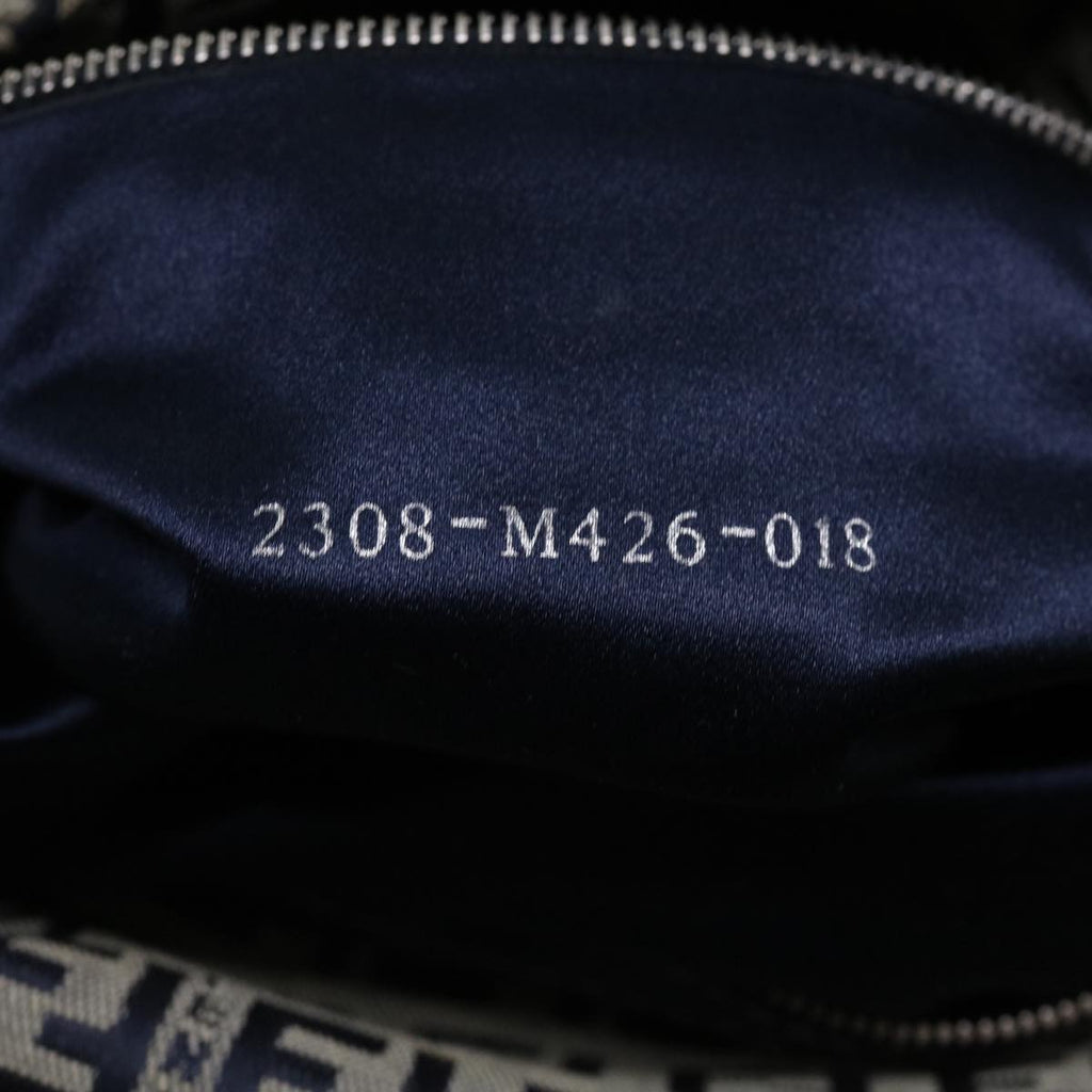 FENDI Zucca Canvas Mamma Baguette Shoulder Bag Navy ar7934