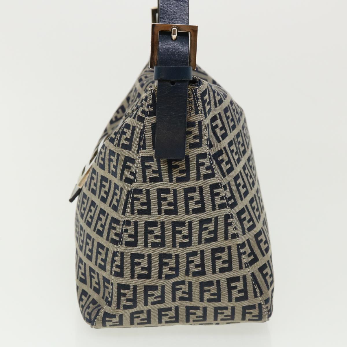 FENDI Zucca Canvas Mamma Baguette Shoulder Bag Navy ar7934