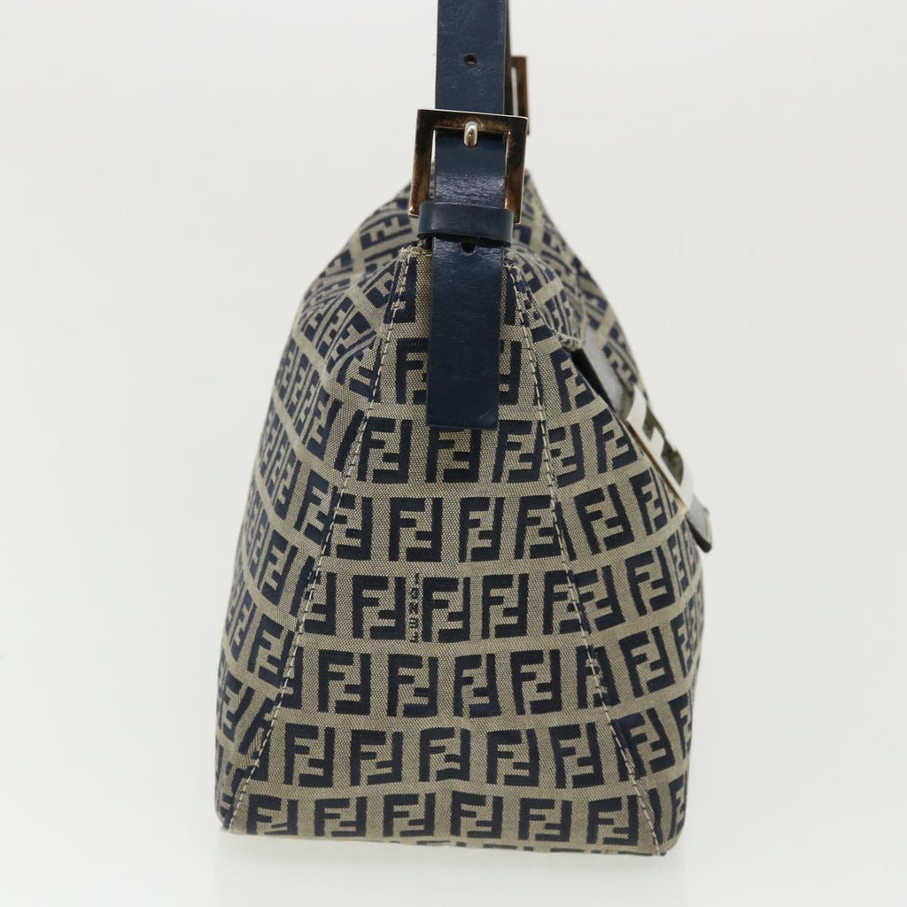 FENDI Zucca Canvas Mamma Baguette Shoulder Bag Navy ar7934