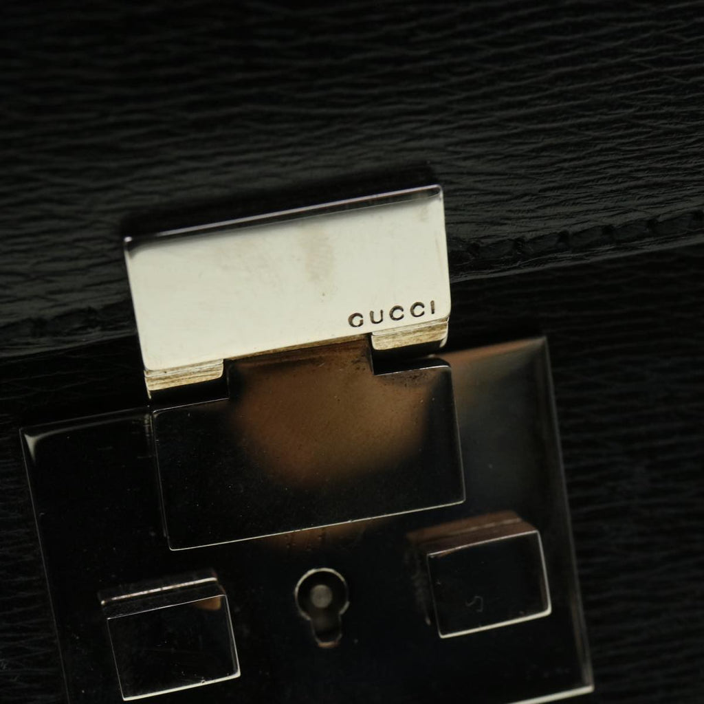 GUCCI Briefcase Leather Black ar8370