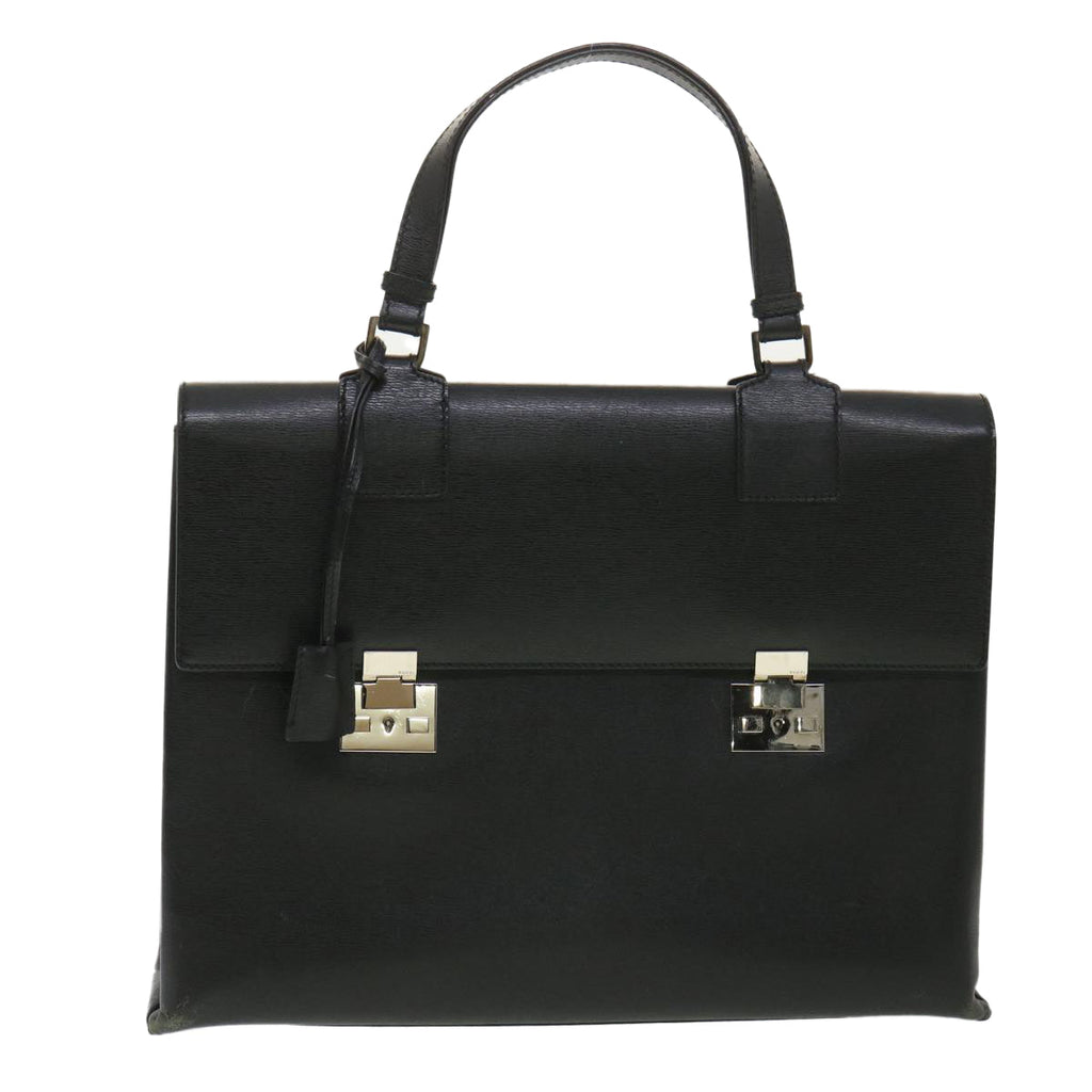 GUCCI Briefcase Leather Black ar8370
