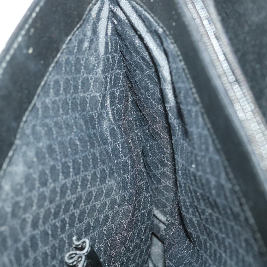 GUCCI Briefcase Leather Black ar8370