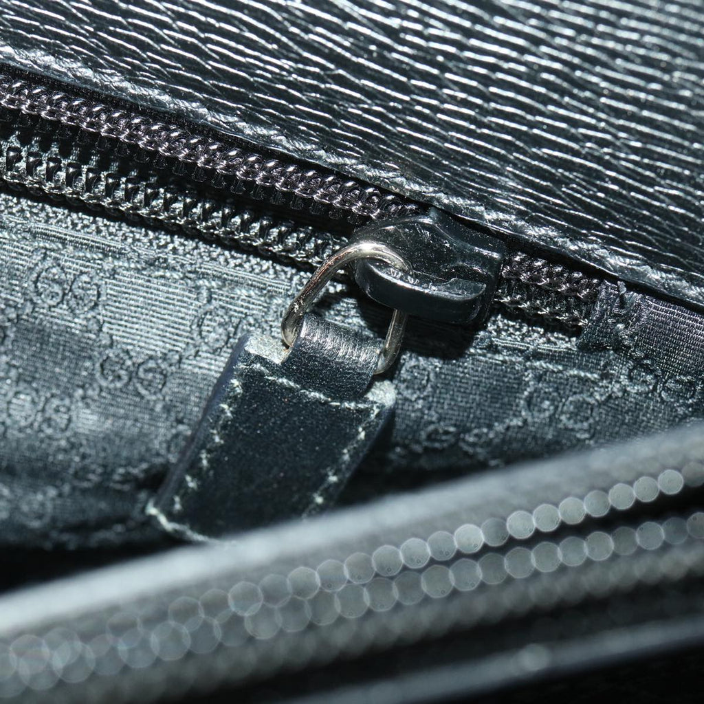 GUCCI Briefcase Leather Black ar8370