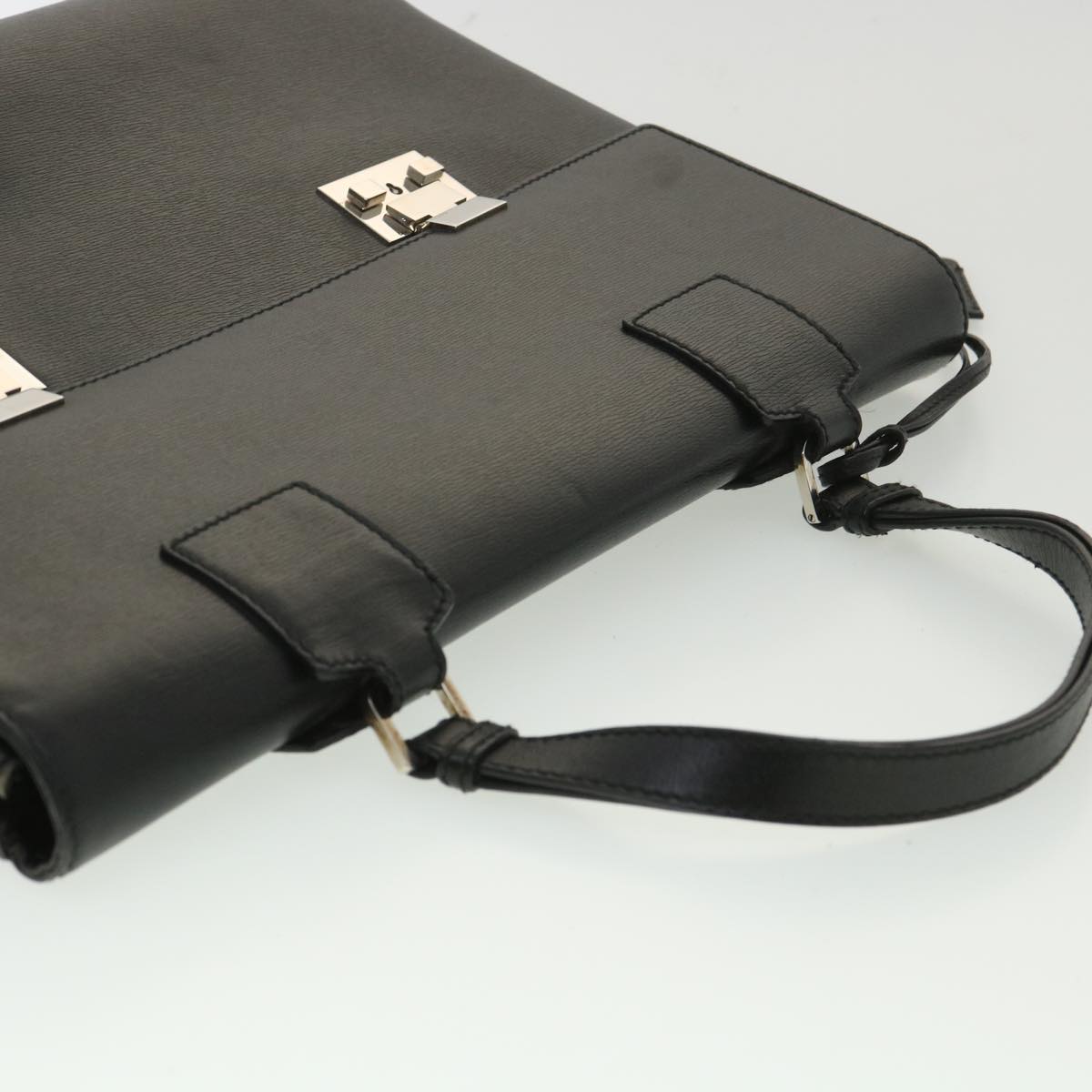 GUCCI Briefcase Leather Black ar8370