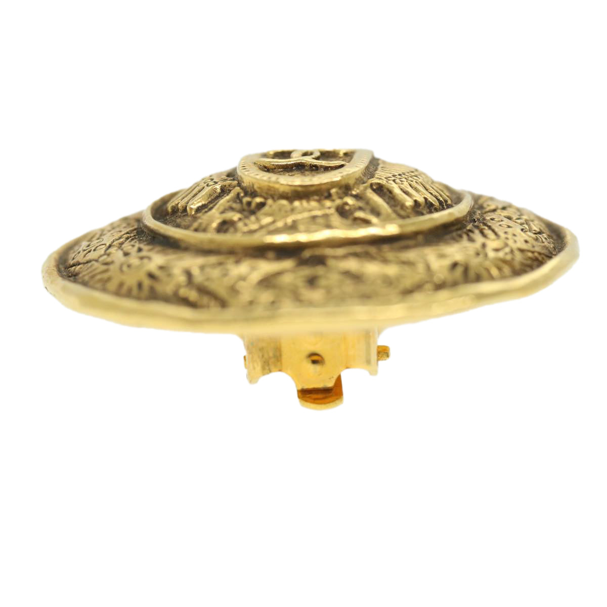 CHANEL Earring Gold Tone CC ar8383
