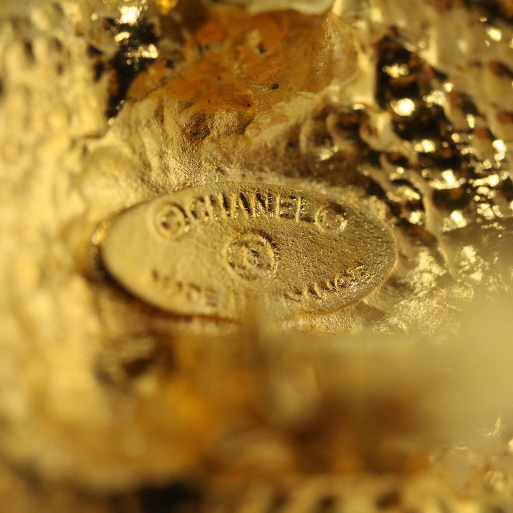 CHANEL Earring Gold Tone CC ar8383