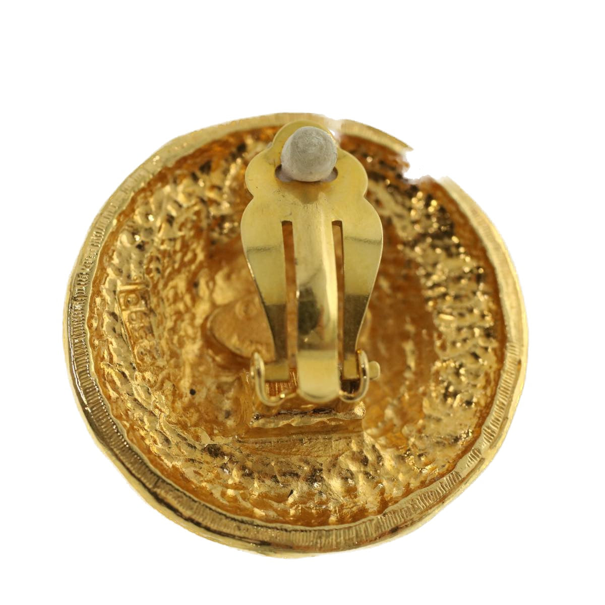 CHANEL Earring Gold Tone CC ar8383