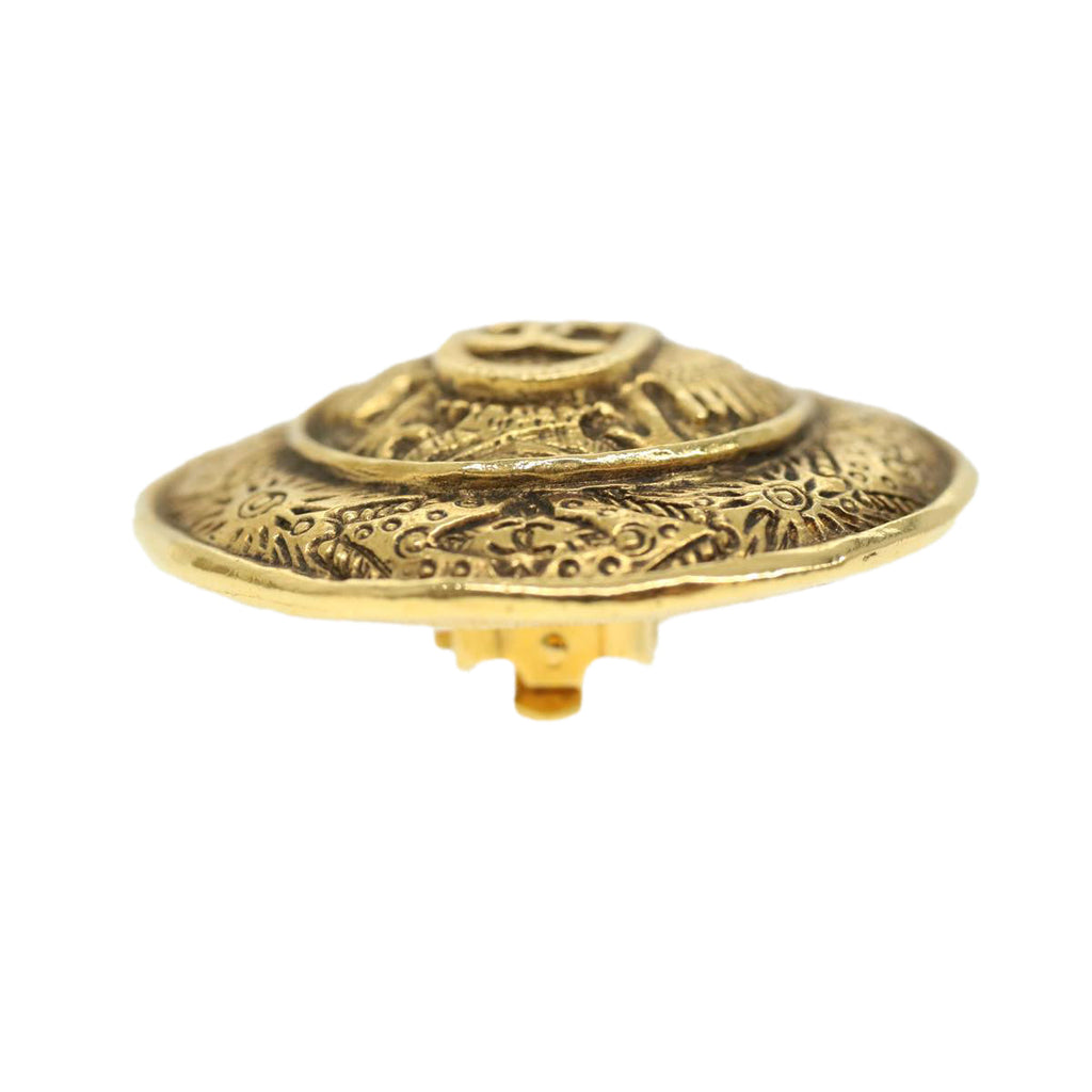 CHANEL Earring Gold Tone CC ar8383