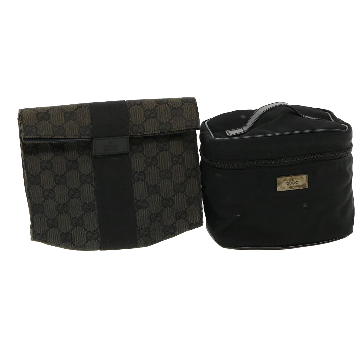 GUCCI GG Canvas Pouch 2Set Black ar8632