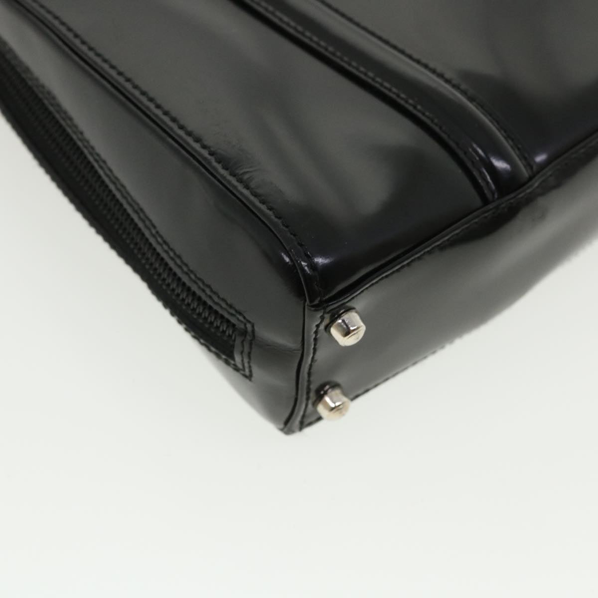 GUCCI Shoulder Bag Patent Leather Black ar8722