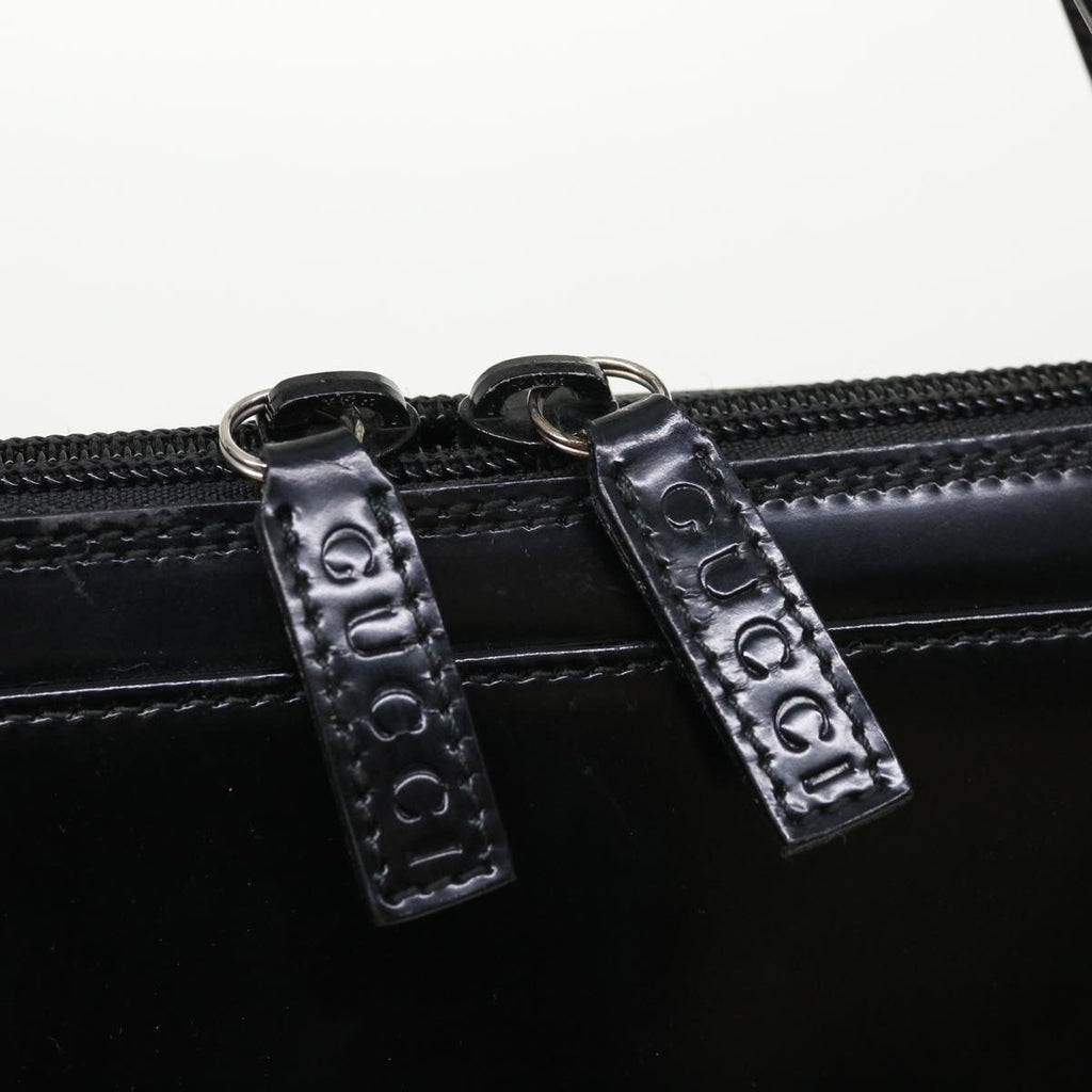 GUCCI Shoulder Bag Patent Leather Black ar8722