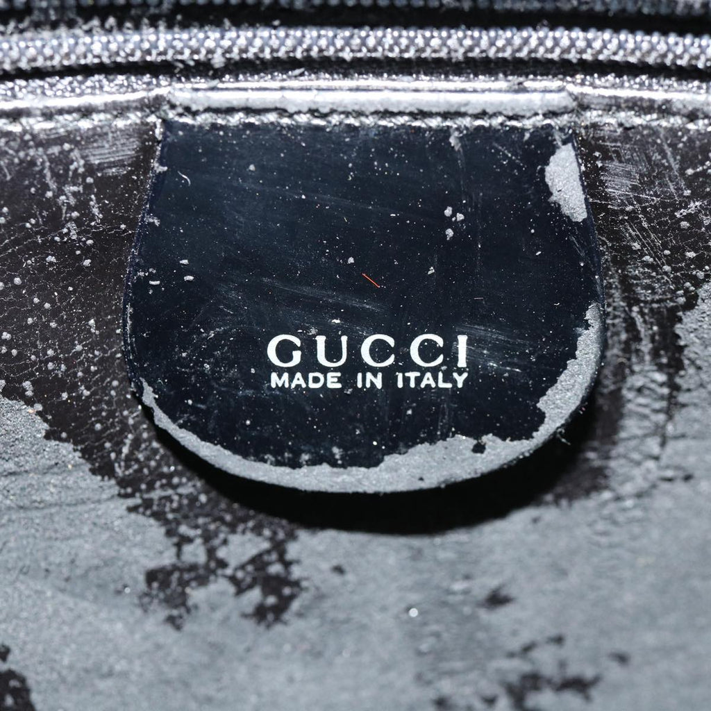 GUCCI Shoulder Bag Patent Leather Black ar8722