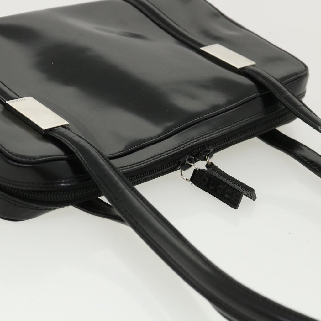 GUCCI Shoulder Bag Patent Leather Black ar8722