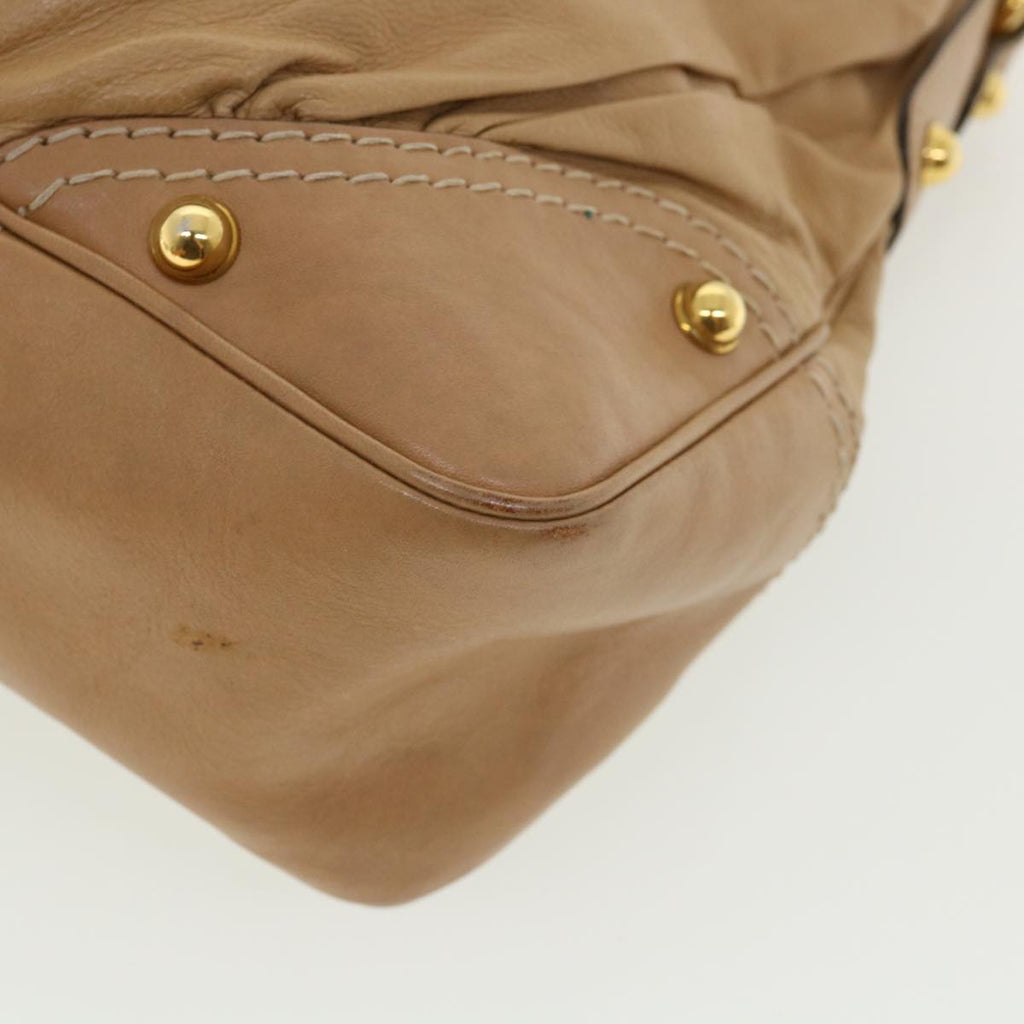 GUCCI Shoulder Bag Leather Beige 211966 ar8735