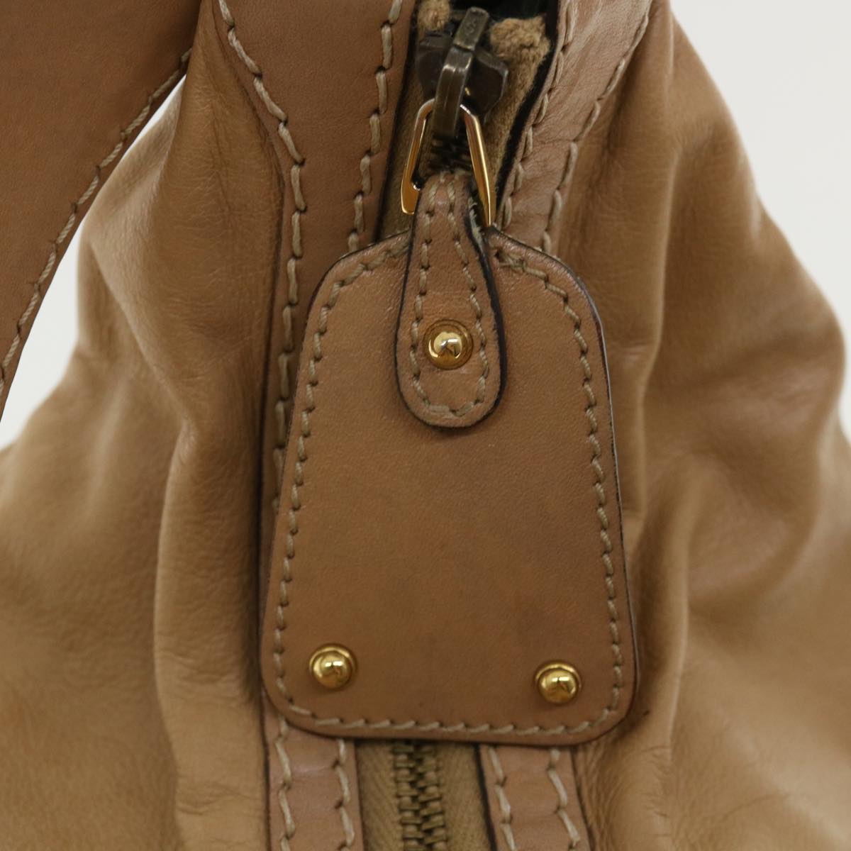 GUCCI Shoulder Bag Leather Beige 211966 ar8735