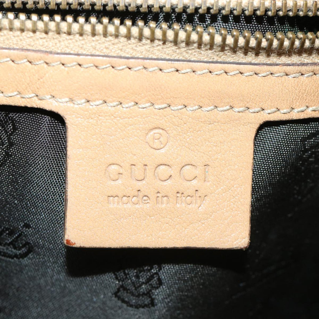 GUCCI Shoulder Bag Leather Beige 211966 ar8735