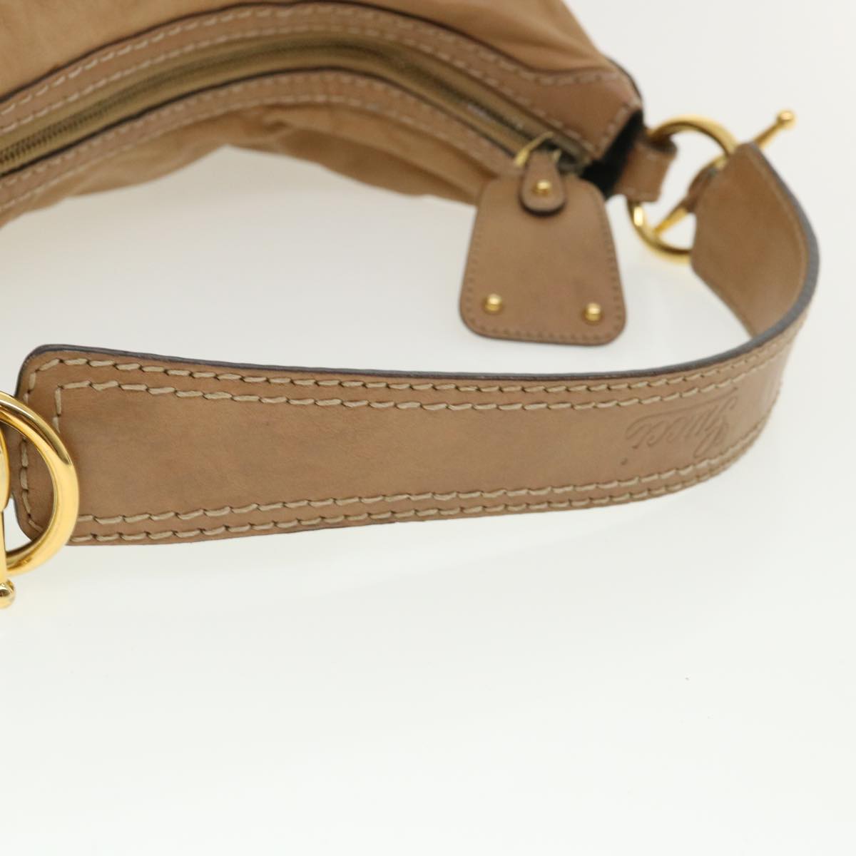GUCCI Shoulder Bag Leather Beige 211966 ar8735
