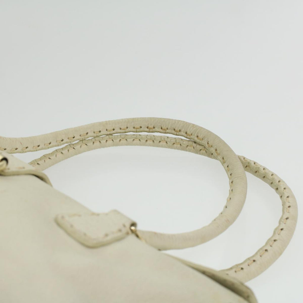 FENDI Celeria Shoulder Bag Leather White ar8736