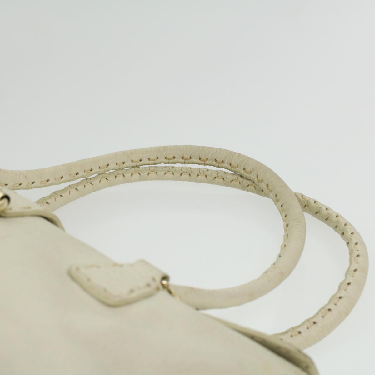 FENDI Celeria Shoulder Bag Leather White ar8736