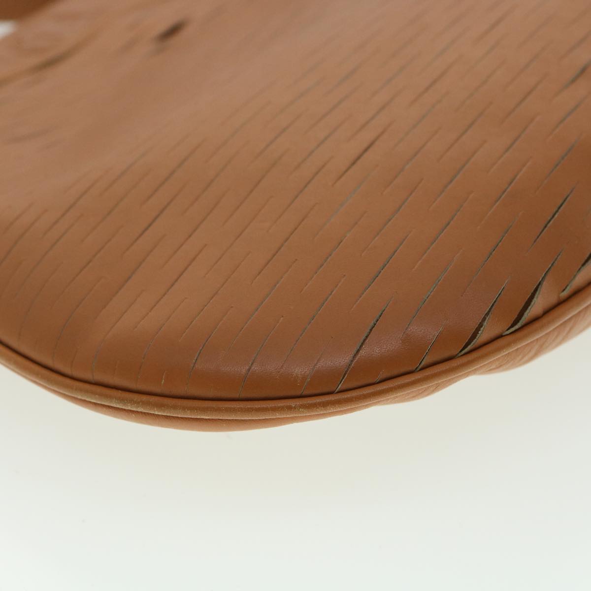 FENDI Shoulder Bag Leather Brown ar8740