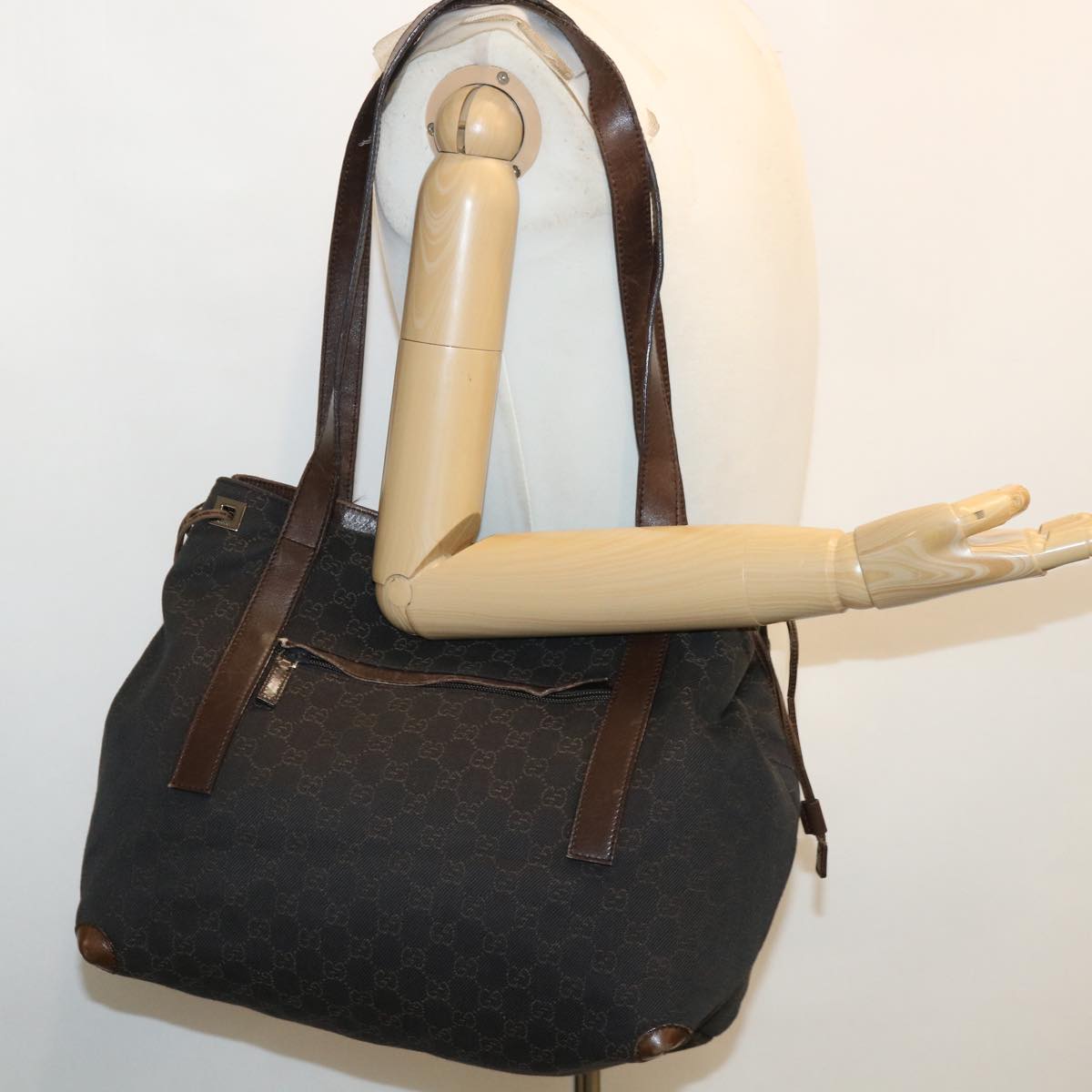 GUCCI GG Canvas Tote Bag Brown 30501/203419 ar8789