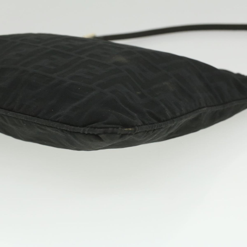 FENDI Zucca Canvas Shoulder Bag Nylon Black ar8812