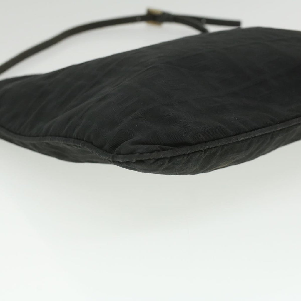 FENDI Zucca Canvas Shoulder Bag Nylon Black ar8812