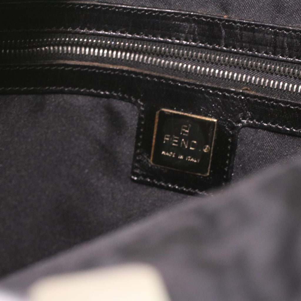 FENDI Zucca Canvas Shoulder Bag Nylon Black ar8812