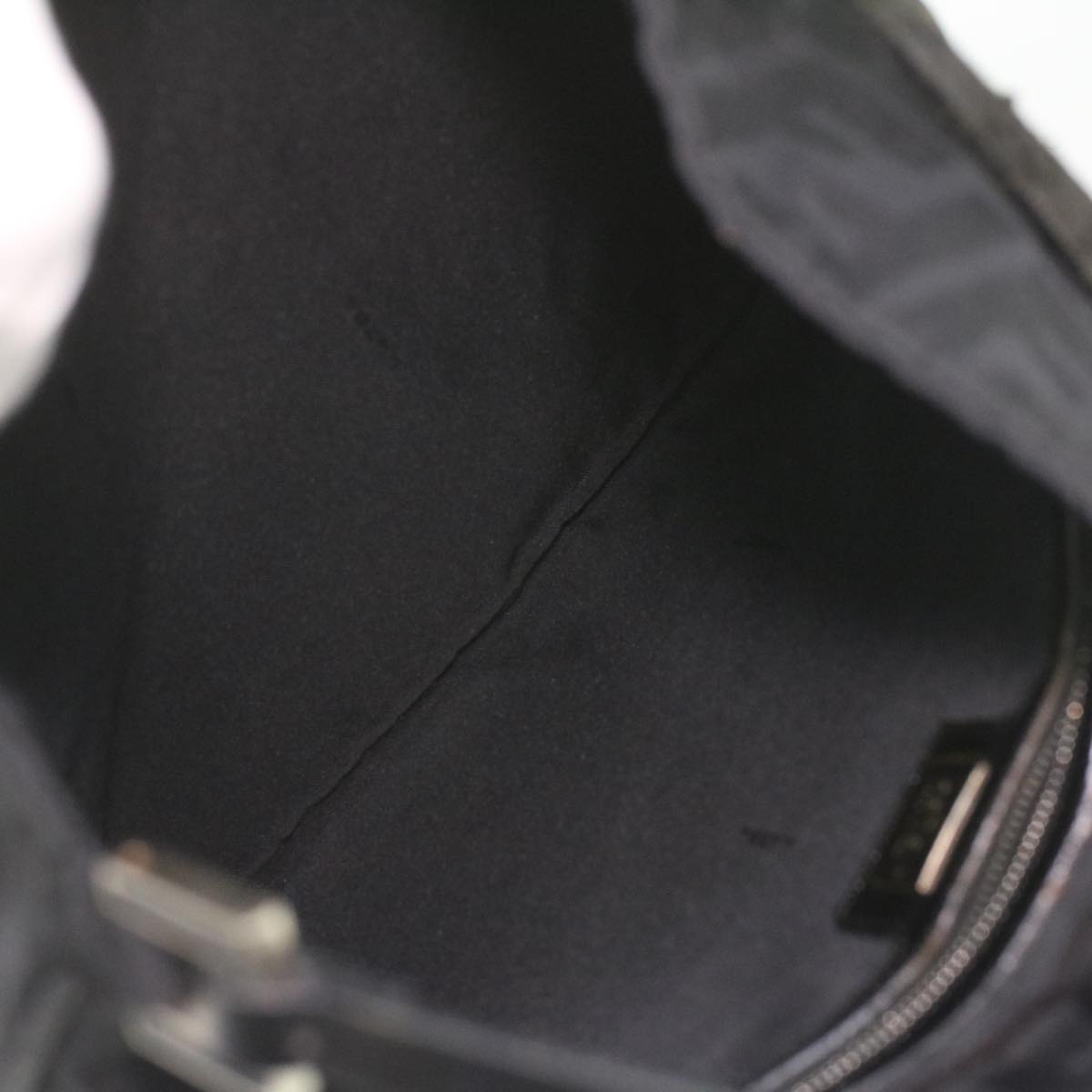 FENDI Zucca Canvas Shoulder Bag Nylon Black ar8812